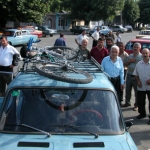 Zippy gets a Lada ride.