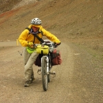         Uphill in 40k/hr winds  