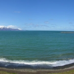 Panoram of a bay in northern Iceland