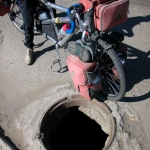 Stolen manhole.