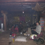 At home with Tibetan family         