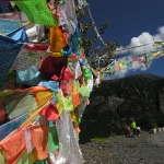 Prayer flags and bicycle          
