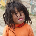 Little girl trying to scare us         