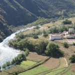 Farm in China along river
