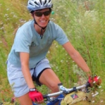 Claire Mountain biking in Tucson