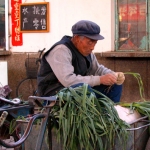 Farmer at market.