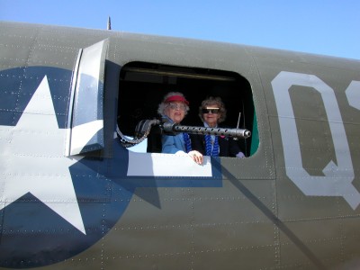 We flew with the WASPS, the Womens Air Service Pilots.