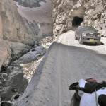 Canyon road beside the Rio Santa in Peru