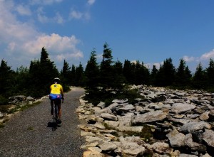 Bicycling to Spruce Knob, West Virginia