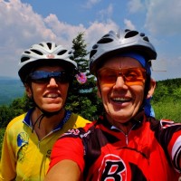 Bob Rogers and Claire Rogers at the summit of Spruce Knob West Virginia